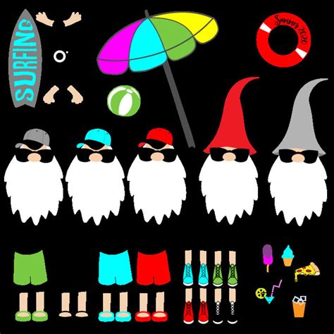 Summer Gnomes Svg Hand Drawn Gnome Svg Beach Gnome Svg Etsy