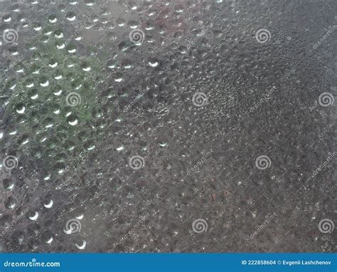 Opaque Patterned Glass With Highlights And Water Drops Full Screen Photo Not Seamless Texture