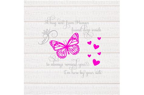 Butterfly Memorial SVG - Memorial SVG - A hug from Heaven SVG By KayrativeDigital | TheHungryJPEG