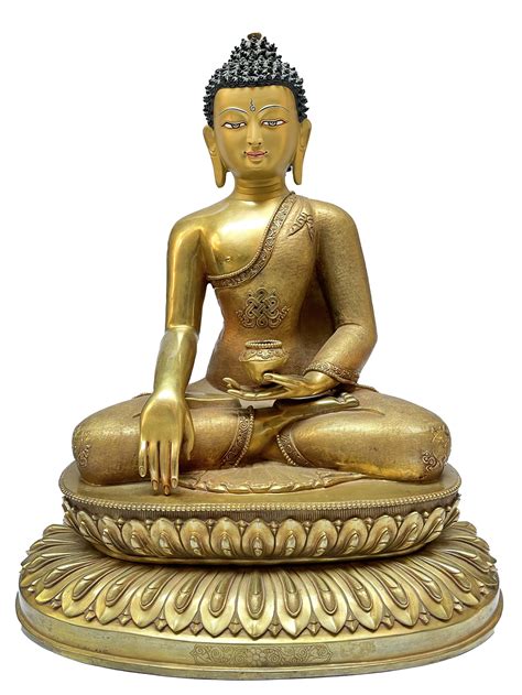 Nepali Statue Of Shakyamuni Buddha Full Gold Plated Price Us