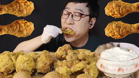 Bhc Korean Fried Chicken Cheese Ball Mukbang Asmr