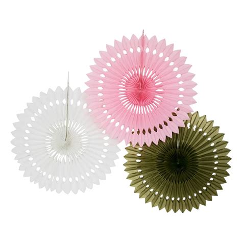 5pcs Color Tissue Paper Cut Out Paper Fans Pinwheels Hanging Flower