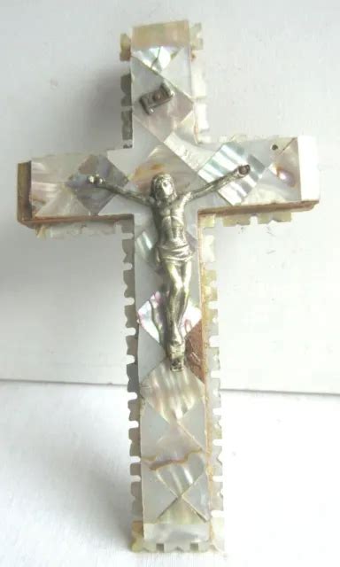 Croix Xix Me En Bois Et Nacre Christ En Laiton Dor Napol On Iii Eur