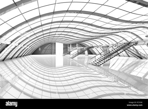 Futuristic Airport Interior Stock Photo - Alamy