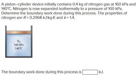 Solved A Piston Cylinder Device Initially Contains Kg Of Chegg