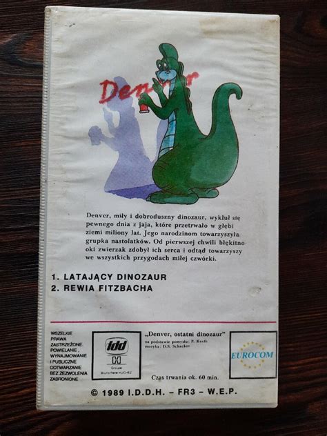 Unikat Vhs Denver Ostatni Dinozaur Cz Video K Rydu Towy