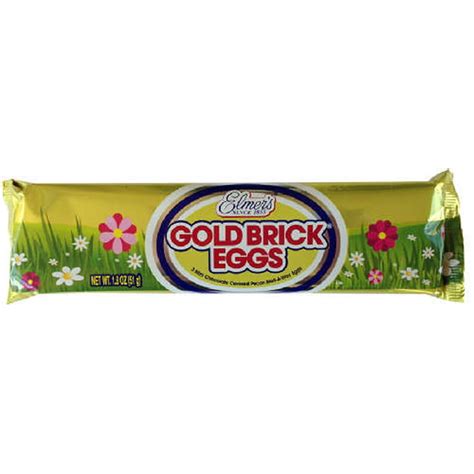 Elmers Gold Brick Mini Chocolate Eggs 1 Oz 6 Count