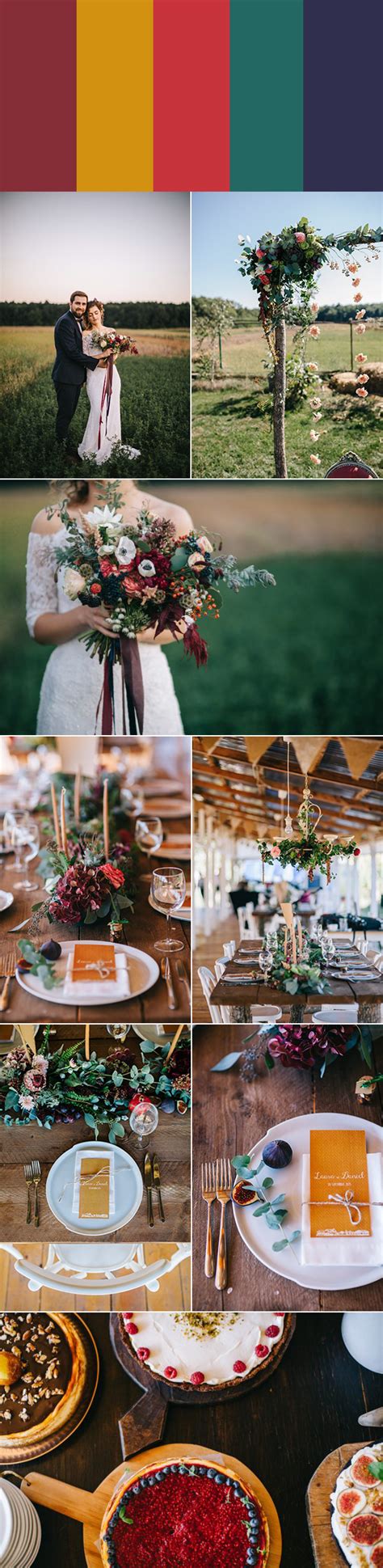 Rustic Summer Wedding Colors