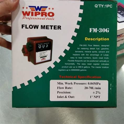 Jual Flo Meter Flow Meter Meteran Solar Digit Drat Inch Wipro