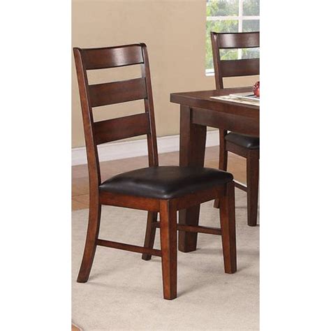 Set Of 4 Modern Walnut Solid Wood Dining Chairs