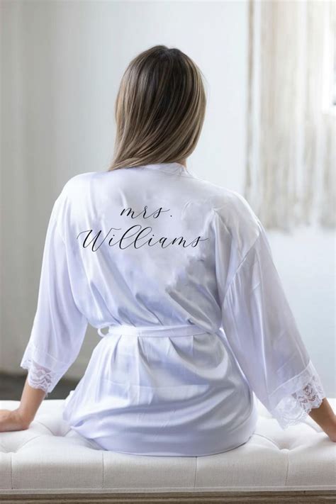 Personalized wedding robes | Personalized bride robe, Bride robe, Lace robe