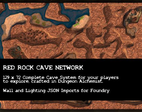 Battle Maps Red Rock Cave Network For Dnd Pf E Other Ttrpgs By