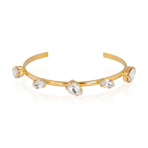 Swarovski Crystal Bracelet Tokyo 3 Shuttle Crystal Marazzini Gold