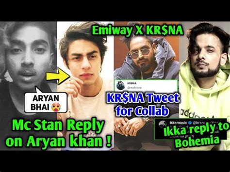 Mc Stan Reply On Aryan Khan Ikka Reply To Bohemia Kr Na Tweets Kr