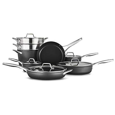 Calphalon Premier Hard-Anodized Nonstick 13-Piece Cookware Set, Black ...