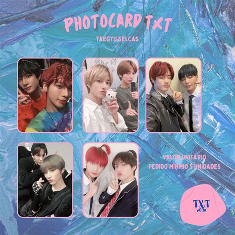 Photocard Txt Beomgyu E Taehyun Selcas Kpop Card Fanmade Shopee Brasil