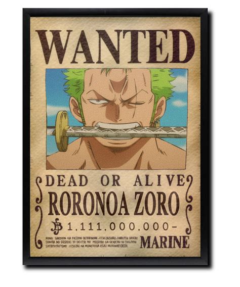 Roronoa Zoro Wanted Poster Drawingwanted Poster Drawing Easy