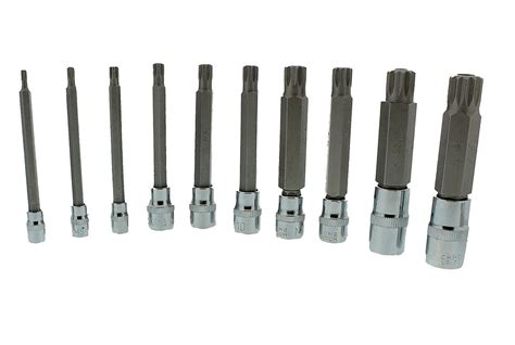 Pc Xzn Point Mm Triple Square Spline Bit Socket Set Tamper Proof