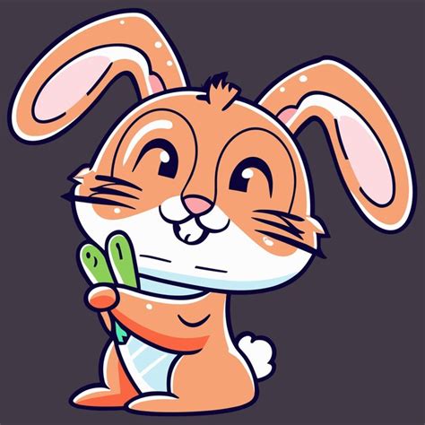 Premium Vector Cute Rabbit Cartoon Vector