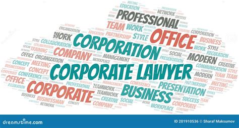 Corporate Lawyer Vector Word Cloud Made With Text Only Stock