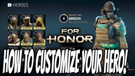 For Honor Guide Closed Beta Orochi Character Customization Appearance Weapons Abilities