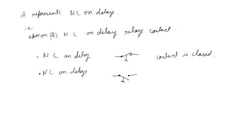 SOLVED: The following symbol represents O NO ON-delay timer contact O NC ON-delay timer contact ...