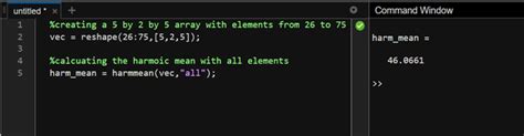 How To Calculate Harmonic Mean In Matlab Geeksforgeeks