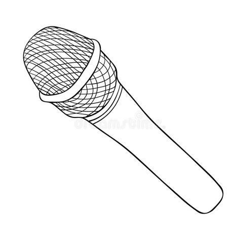 Microphone Coloring Page Stock Illustration Illustration Of Cartoon 54173060