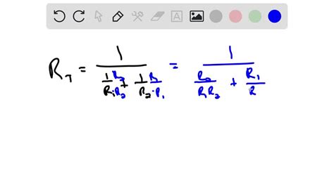 Solved The Total Resistance Rt Of Two Resistors In A Parallel Circuit