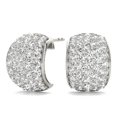 Diamond J-hoops Earrings | Blingster®