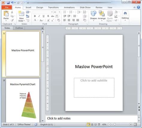 Change orientation in PowerPoint slides from portrait to landscape