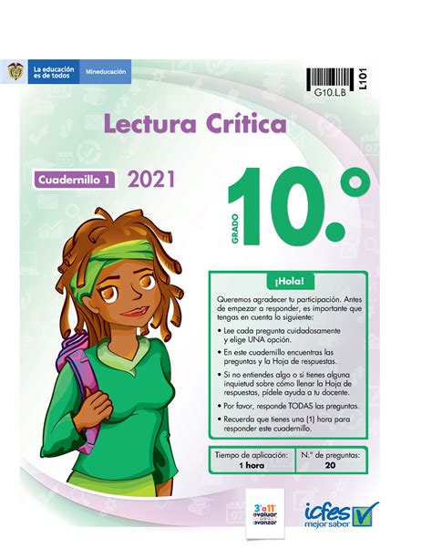 Cuadernillo Lectura Critica Tiempo De Aplicaci N Hora