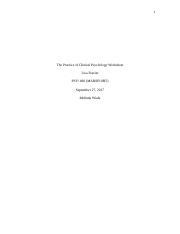 Week 4 The Practice Of Clinical Psychology Worksheet 10172017 Frazier