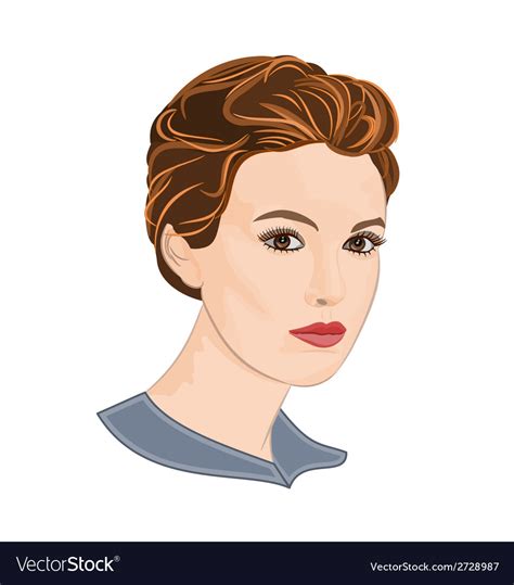 Girl With Short Hair Royalty Free Vector Image