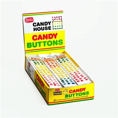 Necco Candy House Candy Buttons 24 Pack Case Jetware