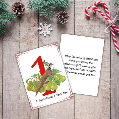 12 Days Of Christmas Cards Holiday Greeting Cards Twelve Days Of