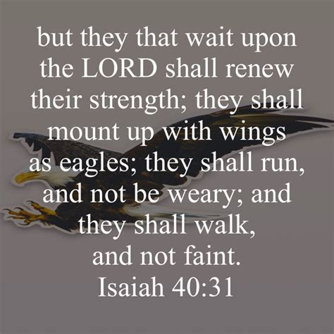 An Eagle With The Words But They That Wait Upon The Lord Shall Knew