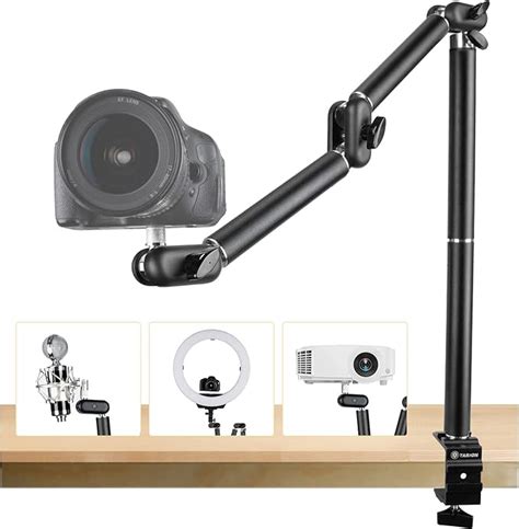 Tarion Overhead Tripod Camera Desk Mount Flexible Articulating Arm