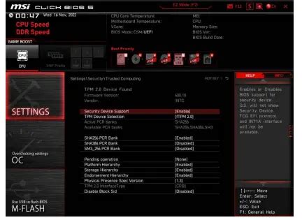 Msi Tpm Trusted Platform Module User Guide