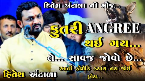 કુતરી Angree થય ગઈ મહેસાણા ના કપલ ને સાવજ જોવો લે Hitesh Antala