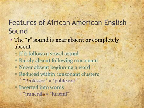 African American Vernacular English PPT