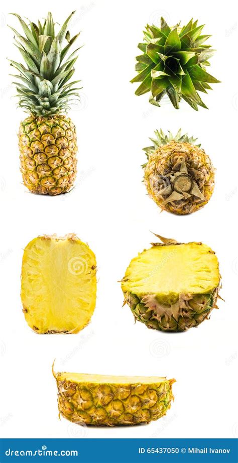 A Set Of Pineapples In Different Positions Stock Photo Image Of Green