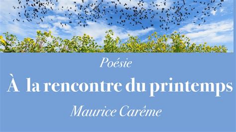 Poésie À la rencontre du printemps Maurice CARÊME French Poetry