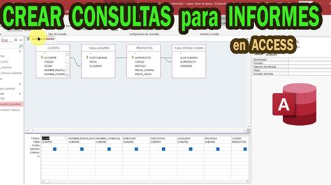 Crear Consultas Para Informes En Access Youtube