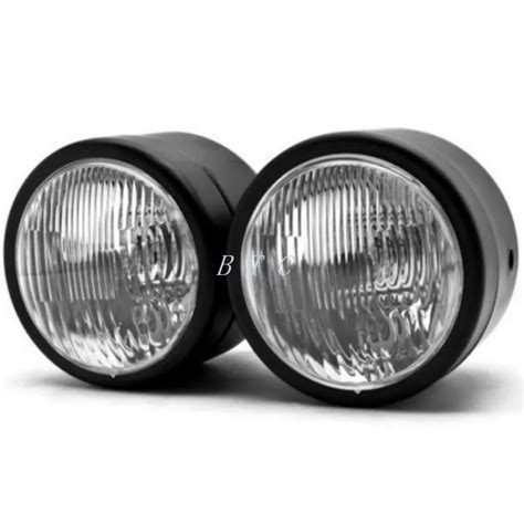 Black Twin Headlight Motorcycle Double Dual Lamp Street Fighter Naked