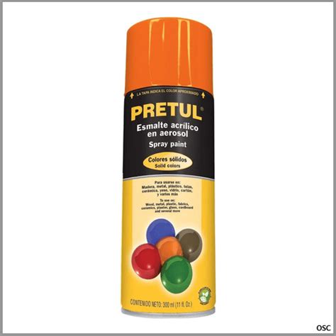 Pintura En Aerosol 400ml Colores Solidos Naranja Pretul Open Sky