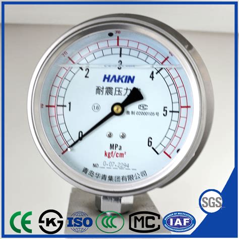 Shock Proof Pressure Gauge Of Instrument Manometer With Back Fronge China Pressure Gauge And