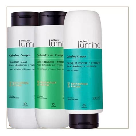 Kit Lumina Cabelos Crespos Shampoo Condicionad Creme Pentear Frete Gr Tis