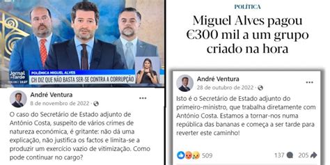 Andr Ventura Condenou Miguel Alves Nas Redes Sociais Mas O Ex