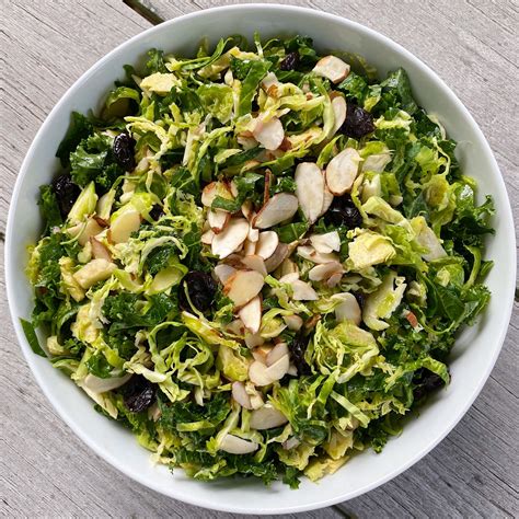 Shaved Brussels Sprouts Kale Salad In A Lemony Dijon Dressing Recipes